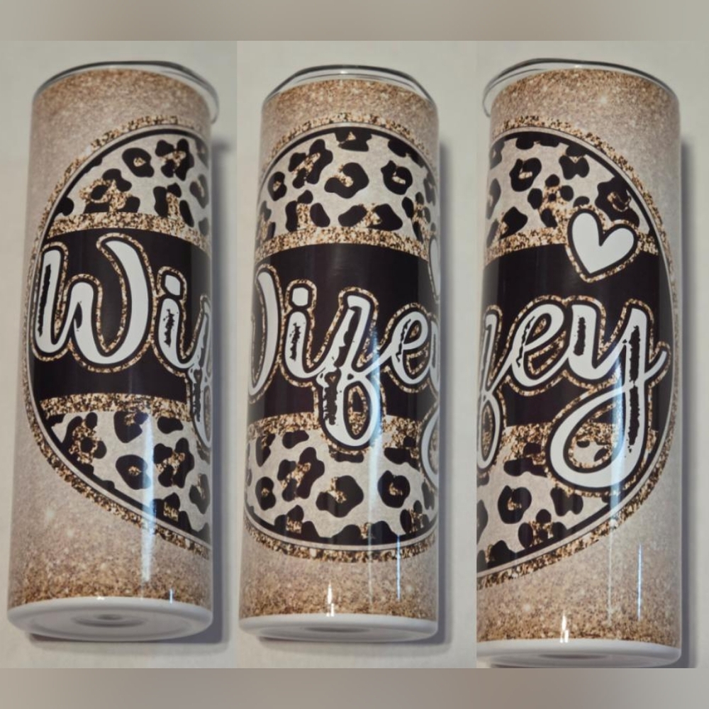 20oz Wifey Leopard Print Tumbler